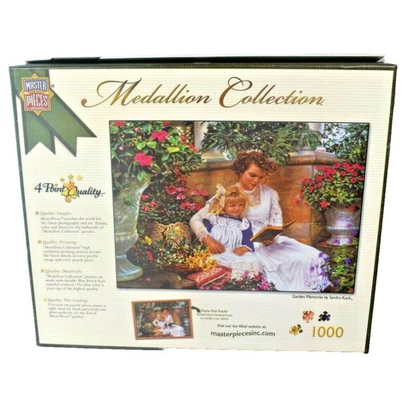 MasterPieces Medallion Collection Garden Memories by Sandra Kuck 1000 Pieces - Picture 6 of 8